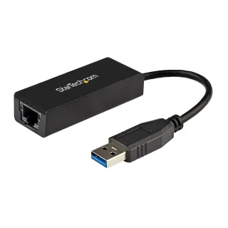 Startech USB 3.0 to Gigabit Ethernet Adapter - 10/100/1000 NIC Network Adapter - USB 3.0 Laptop to RJ45 LAN (USB31000S) - Network adapter - USB 3.0 - Gigabit Ethernet - black