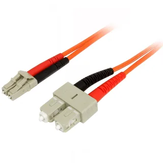 Startech 2m Fiber Optic Cable - Multimode Duplex 50/125 - LSZH - LC/SC - OM2 - LC to SC Fiber Patch Cable - Network cable - LC multi-mode (M) to SC multi-mode (M) - 2 m - 2 m - fibre optic - duplex - 50 / 125 micron