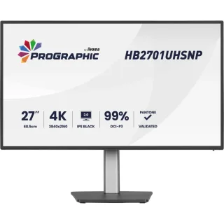 Iiyama ProGraphic HB2701UHSNP-B1 - LED monitor - 27" - 3840 x 2160 4K @ 60 Hz - IPS Black 2.0 - 450 cd/m² - 3000:1 - 4 ms - HDMI, DisplayPort, USB-C - speakers - black, matte