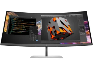 HP 738pu - Series 7 Pro - LED monitor - curved - 38" (37.52" viewable) - 3840 x 1600 WQHD+ @ 60 Hz - IPS Black - 400 cd/m² - 2000:1 - DisplayHDR 400 - 5 ms - Thunderbolt 4, HDMI, DisplayPort, USB-C - speakers - black, silver