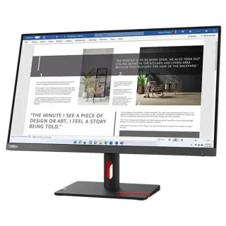 Lenovo ThinkVision S27i-30, 27 Inch, Full HD (1920 x 1080), 100Hz, 4ms, 16:9, IPS, WLED Monitor, HDMI, VGA, Tilt Adjustable, 3 Year Warranty