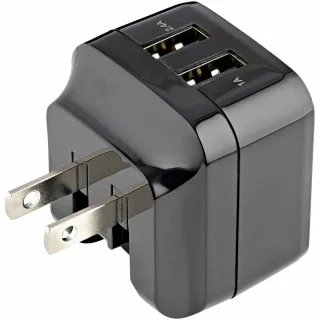 Startech Dual Port USB Wall Charger 17W/3.4A - Travel Charger 110V/220V - Power adapter - 17 Watt - 3.4 A - 2 output connectors (USB) - white
