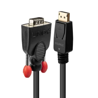 Lindy 41942 2M Active Displayport to VGA Cable Black