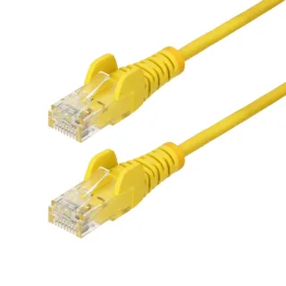 Startech 2.5m Yellow Slim CAT6 Ethernet Cable, Snagless, 28AWG, LSZH - Patch cable - RJ-45 (M) to RJ-45 (M) - 2.5 m - 3.6 mm - UTP - CAT 5/5e/6 - IEEE 802.3bt - halogen-free, snagless - yellow