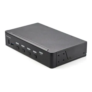 Startech 4 Port HDMI KVM Switch, Single Monitor 4K 60Hz Ultra HD HDR, Desktop HDMI 2.0 KVM Switch with 2 Port USB 3.0 Hub (5Gbps) & 4x USB 2.0 HID Ports, Audio, Hotkey Switching, TAA - KVM with Fast Switching - KVM / audio switch - 4 x KVM / audio - 1 local user - desktop, rack-mountable - TAA Compliant