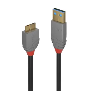 Lindy 36765 0.5M USB 3.0 Type a to Micro-b Anthra Line