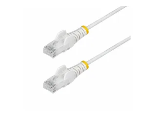 Startech 2m White Slim CAT6 Ethernet Cable, Snagless, 28AWG, LSZH - Patch cable - RJ-45 (M) to RJ-45 (M) - 2 m - 3.6 mm - UTP - CAT 5/5e/6 - IEEE 802.3bt - halogen-free, snagless - white
