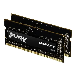 Kingston FURY Impact - DDR4 - kit - 16 GB: 2 x 8 GB - SO-DIMM 260-pin - 3200 MT/s / PC4-25600 - CL20 - 1.2 V - unbuffered - non-ECC - black