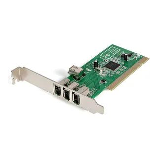 Startech 4 port PCI 1394a FireWire Adapter Card - 3 External 1 Internal FireWire PCI Card for Laptops (PCI1394MP) - FireWire adapter - PCI - Firewire - 3 ports