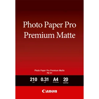 Canon Pro Premium PM-101 - Smooth matte - 310 micron - A4 (210 x 297 mm) - 210 g/m² - 20 sheet(s) photo paper - for PIXMA PRO-1, PRO-10, PRO-100