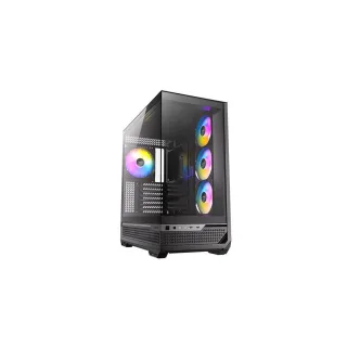 Antec Constellation C7 Mid Tower Gaming Case, 1 x USB Type-C / 2 x USB 3.0, Tempered Glass Front and Side Window Panel, Vertical Airflow, 4 x Pre-Installed ARGB LED Fans, E-ATX (= 272mm), ATX, M-ATX, ITX Compatible