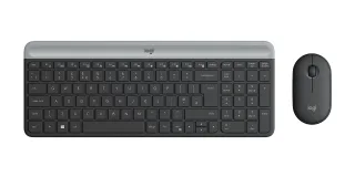 Logitech Slim Wireless Combo MK470 - Keyboard and mouse set - wireless - 2.4 GHz - QWERTY - UK - graphite