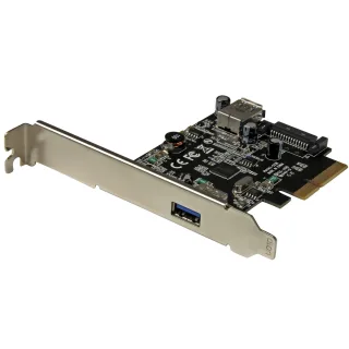Startech 2 Port USB 3.1 (10Gbps) Card - USB-A 1x External 1x Internal - PCIe USB 3.1 Card with Type-A - PCI Express (PEXUSB311EI)
