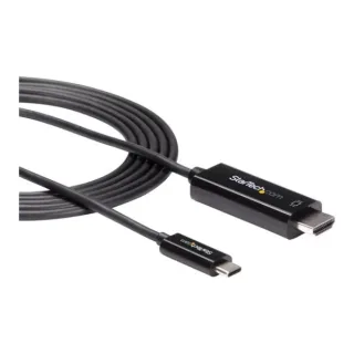 Startech 6ft (2m) USB C to HDMI Cable, 4K 60Hz USB Type C to HDMI 2.0 Video Adapter Cable, Thunderbolt 3 Compatible, Laptop to HDMI Monitor/Display, DP 1.2 Alt Mode HBR2 Cable, Black - 4K USB-C Video Cable (CDP2HD2MBNL) - Adapter cable - USB-C male to HDMI male - 2 m - black - 4K60Hz (3840 x 2160) support - for P/N: TB4CDOCK