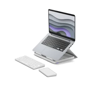 Logitech Casa Pop-Up Desk - Keyboard and touchpad set - wireless - Bluetooth LE - nordic calm