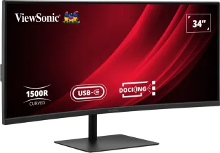 ViewSonic VG3419C-2 - LED monitor - curved - 34" - 3440 x 1440 UWQHD @ 120 Hz - VA - 300 cd/m² - 3000:1 - HDR10 - 3.5 ms - HDMI, DisplayPort, USB-C - speakers