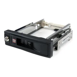 Startech 5.25in Trayless Hot Swap Mobile Rack for 3.5in Hard Drive - Internal SATA Backplane Enclosure - Lockable drive bay (HSB100SATBK)