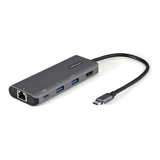 Startech USB C Multiport Adapter, 10Gbps USB Type-C Mini Dock with 4K 30Hz HDMI, 100W Power Delivery Passthrough, 3-Port USB Hub, GbE, Portable USB 3.1/3.2 Gen 2 Laptop Dock, 10" Cable - Portable Travel Dock - Docking station - USB-C 3.2 Gen 2 / Thunderbolt 3 - HDMI - 1GbE - for P/N: PEXUSB321C