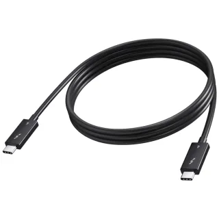 2 m USB C cable - Thunderbolt 4 40 Gbps - supports 100w PD charging - USB C Thunderbolt 4 (m) to USB C Thunderbolt 4 (m) - outer diameter 5.5 mm - 30 + 32 + 34 AWG - black