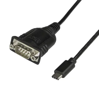 StarTech USB C to Serial Adapter Cable with COM Port Retention, 16" (40cm) USB Type C to RS232 (DB9) Serial COM Port Converter Cable, For PLCs, Scanners, Printers, Windows/macOS/Linux - Up to 921.6 Kbps Baud (ICUSB232PROC) - USB / serial cable - DB-9 (M) to USB-C (M) - 40 cm - black