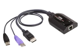 ATEN KA7169 DisplayPort USB Virtual Media KVM Adapter Cable with Smart Card Reader (CPU Module) - KVM / audio / USB extender - for ATEN CN9850, KVM over IP KN1132VB
