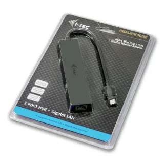 I-TEC USB-C SLIM HUB + GLAN USB-C 3 PORT HUB USB 3.0 + GLAN