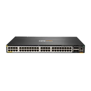 HPE Aruba 6300M - Switch - L3 - Managed - 48 x 100/1000/2.5G/5G (PoE+) + 4 x 1 Gigabit / 10 Gigabit / 25 Gigabit / 50 Gigabit SFP56 (uplink / stacking) - front and side to back - rack-mountable - PoE+ (2880 W)