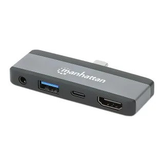 Manhattan 190404 Usbc Travel Dock/Hub 4PORT HDMI/Usba/Usbc/3.5MM 100W PD