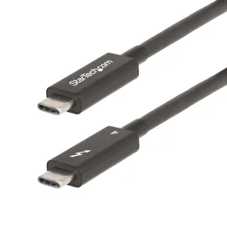 StarTech - Thunderbolt cable - USB-C (M) to USB-C (M) - USB4 / Thunderbolt 3 / Thunderbolt 4 / Thunderbolt 5 / DisplayPort 2.1 - 80 cm - halogen-free, passive, 8K60Hz support, 4K240Hz support, USB Power Delivery (240W) - white