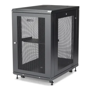 Startech 18U Server Rack Cabinet, 4-Post Adjustable Depth (2" to 30") Network Equipment Rack Enclosure w/Casters/Cable Management/Shelf/Locking Dell PowerEdge, HP ProLiant ThinkServer - 18U Rack Cabinet (RK1833BKM) - Rack cabinet - 18U - 31