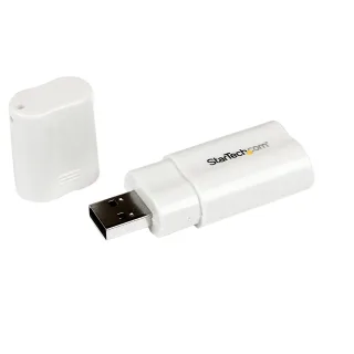 StarTech USB to Stereo Audio Adapter Converter - USB stereo Adapter - USB External sound Card - Laptop sound Card (ICUSBAUDIO)