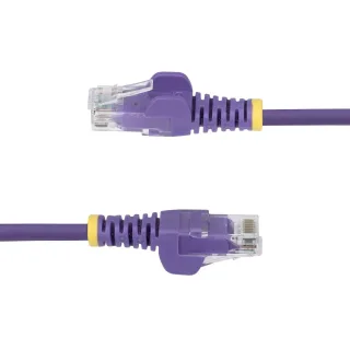 Startech 15m Purple Slim CAT6 Ethernet Cable, Snagless, 28AWG, LSZH - Patch cable - RJ-45 (M) to RJ-45 (M) - 15 m - 3.6 mm - UTP - CAT 5/5e/6 - IEEE 802.3bt - halogen-free, snagless, stranded copper - purple