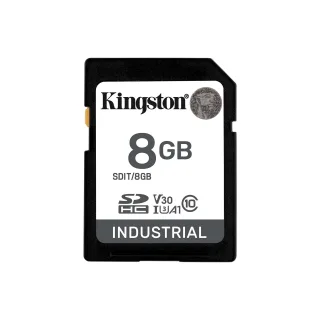 Kingston SDIT/8GB 8GB Sdhc Industrial C10 -40C to 85C Uhs-i U3 V30 A1 Pslc