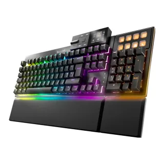 Be Quiet! Dark Mount Silent Linear Modular ARGB Gaming Keyboard with 8 Customisable Display Keys, Silent Linear Orange Switches, Detachable Numpad & Stream Dock