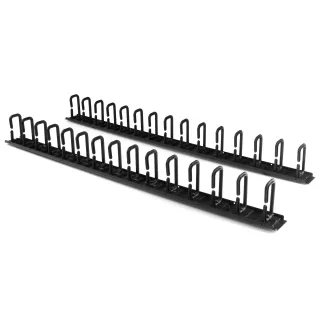 Startech Vertical 0U Server Rack Cable Management w/ D-Ring Hooks - 40U Network Rack Cord Manager Panels - 2x 3ft Wire Organizers (CMVER40UD) - D-ring cable management kit - 1.83 m - black - 40U - for P/N: RK2537BKM, RK4242BK24, RK4242BK30