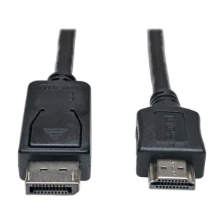 Eaton Tripp Lite Series DisplayPort to HDMI Adapter Cable (M/M), 3 ft. (0.9 m) - Adapter cable - DisplayPort male to HDMI male - 91 cm - black