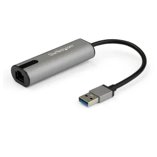 Startech 2.5GbE USB A to Ethernet Adapter, NBASE-T NIC, USB 3.0 Type A 2.5 GbE /1 GbE Multi Speed Gigabit Network, USB 3.1 Laptop to RJ45/LAN, Lenovo X1 Carbon, HP EliteBook/ ZBook - Type-A to Ethernet (US2GA30) - Network adapter - USB 3.0 - 10M/100M/1G/2.5 Gigabit Ethernet x 1 - black, space grey
