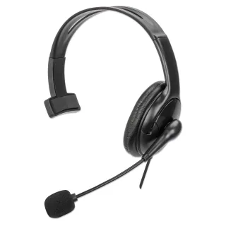 Manhattan 180849 Headset Mono USB-A Over-ear- Retail Box Reversible Microphone