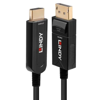 Lindy 38490 10M Fibre Optic Hybrid Displayport 1.2 to HDMI 18G Cabl