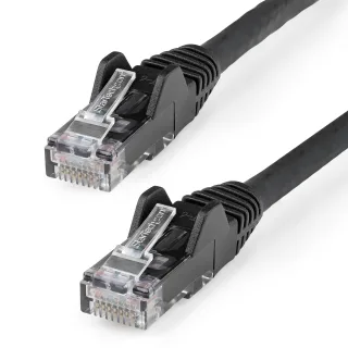 Startech 15m LSZH CAT6 Ethernet Cable, 10 Gigabit Snagless RJ45 100W PoE Network Patch Cord with Strain Relief, CAT 6 10GbE UTP, Black, Individually Tested/ETL, Low Smoke Zero Halogen - Category 6 - 24AWG - Patch cable - RJ-45 (M) to RJ-45 (M) - 15 m - 6 mm - UTP - CAT 6 - snagless - black