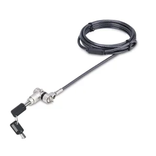 Startech Universal Laptop Lock 6.6ft (2m), Security Cable For Notebook Compatible With Noble Wedge®/Nano/K-Slot, Keyed Locking Cable - Anti-Theft Cut-Resistant Steel Cable (UNIVK-LAPTOP-LOCK) - Security cable lock - black, silver - 2 m