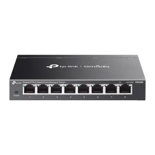 TP-Link Omada ES208G V1 - Switch - Managed - 8 x 10/100/1000Base-T - desktop, wall-mountable