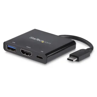 Startech USB-C to HDMI Adapter - 4K 30Hz - Thunderbolt 3 Compatible - with Power Delivery (USB PD) - USB C Adapter Converter (CDP2HDUACP)