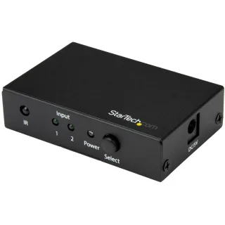 Startech 2 Port HDMI Switch - 4K 60Hz - Supports HDCP - IR - HDMI Selector - HDMI Multiport Video Switcher - HDMI Switcher (VS221HD20) - Video/audio switch - 2 x HDMI - desktop - for P/N: SVA5H2NEUA
