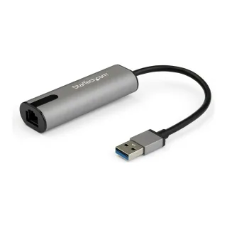 Startech 2.5GbE USB A to Ethernet Adapter, NBASE-T NIC, USB 3.0 Type A 2.5 GbE /1 GbE Multi Speed Gigabit Network, USB 3.1 Laptop to RJ45/LAN, Lenovo X1 Carbon, HP EliteBook/ ZBook - Type-A to Ethernet (US2GA30) - Network adapter - USB 3.0 - 10M/100M/1G/2.5 Gigabit Ethernet x 1 - black, space grey