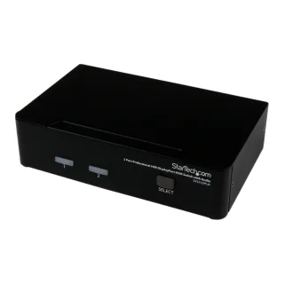 Startech 2 Port DisplayPort KVM Switch - 2560x1600 @60Hz - Dual Port DP USB, Keyboard, Video, Mouse Switch Box w/ Audio for Computers and Monitors (SV231DPUA)