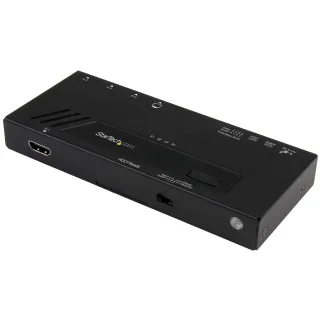Startech 4 Port HDMI Switch - 4K with Fast Switching, Auto-Sensing & Serial Control - Automatic 4x1 HDMI Video Switcher Box (VS421HD4KA) - Video/audio switch - 4 x HDMI - desktop