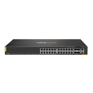 HPE Aruba 6200F 24G Class4 PoE 4SFP+ 370W Switch - Switch - Max. Stacking Distance 10 kms - L3 - Managed - 24 x 10/100/1000 (PoE+) + 4 x 1 Gigabit / 10 Gigabit SFP+ (uplink) - rack-mountable - PoE+ (370 W) - BTO
