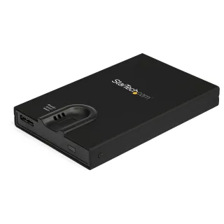 Startech USB 3.0 to 2.5-inch SATA External Hard Drive Enclosure with Secure Biometric Fingerprint/Password Access for 256-bit AES Encrypted USB 3.1 Gen 1 5Gbps SSD/HDD Data Transfer - Portable Vented Aluminum Case - 8 fingerprints and permissions - OS Independent - Storage enclosure - 2.5" - SATA 6Gb/s - USB 3.0 - black - TAA Compliant