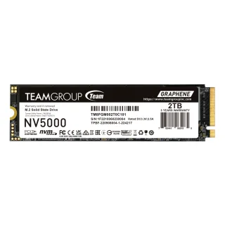 Team NV5000 (TM8FGM002T0C101) 2TB M.2 Interface, PCIe Gen4x4 with NVMe, 2280, Read 4500MB/s, Write 1900MB/s, 3 Year Warranty